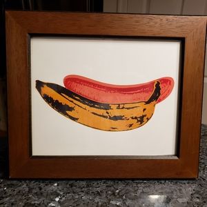 Coco Brown wood frame What's 2 bananas on it